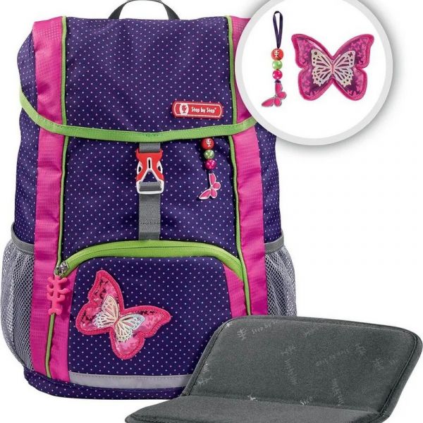 Ранец Step by step Kid Shine Butterfly 2 предмета фиолетовый, розовый